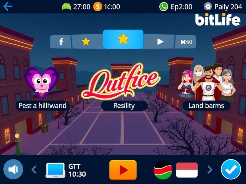 Person playing BitLife on a smartphone and laptop simultaneously