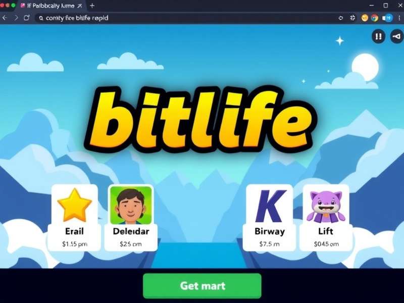 BitLife rapid web gameplay interface showing fast decision-making screens