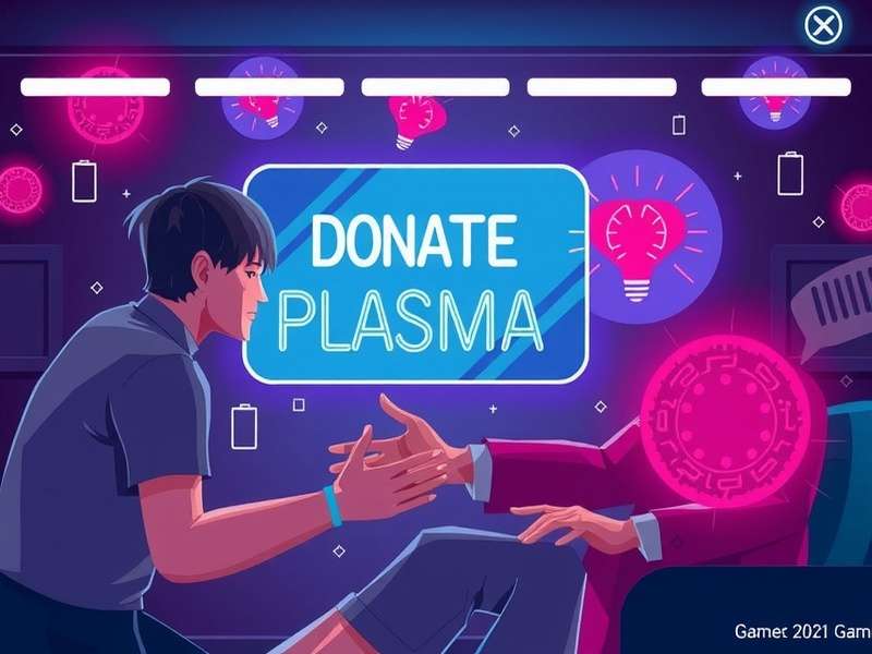 Screenshot of the BitLife game interface showing the 'Donate Plasma' option in the Activities menu