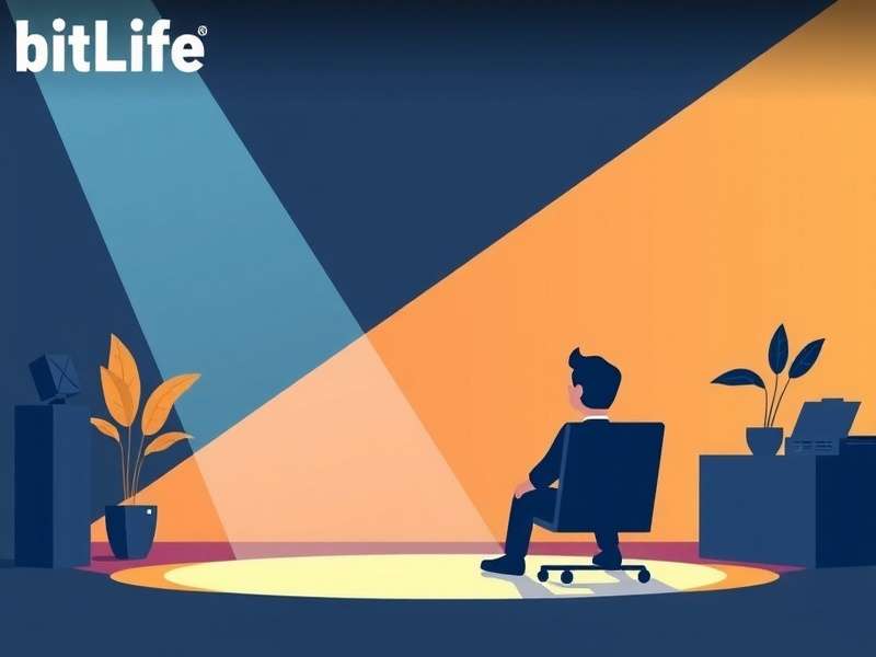 BitLife character working as a game developer on a computer