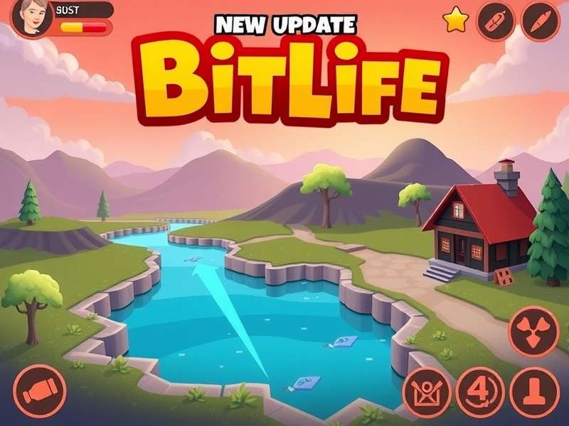 Graph showing player engagement metrics for BitLife before and after the new update