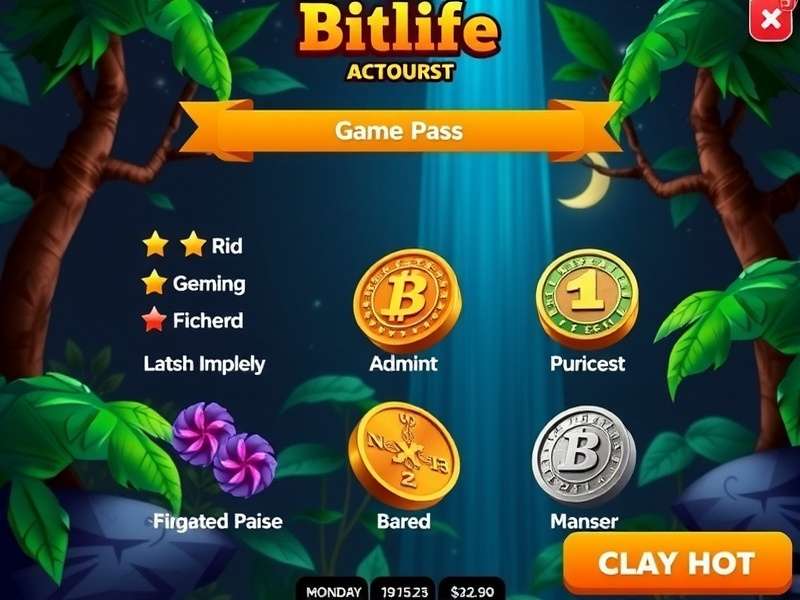 BitLife game interface showing passes and options