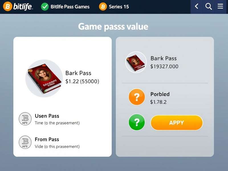 BitLife Game Passes interface showing various unlockable content