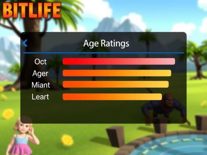 Infographic breaking down BitLife ESRB Teen rating with content descriptors