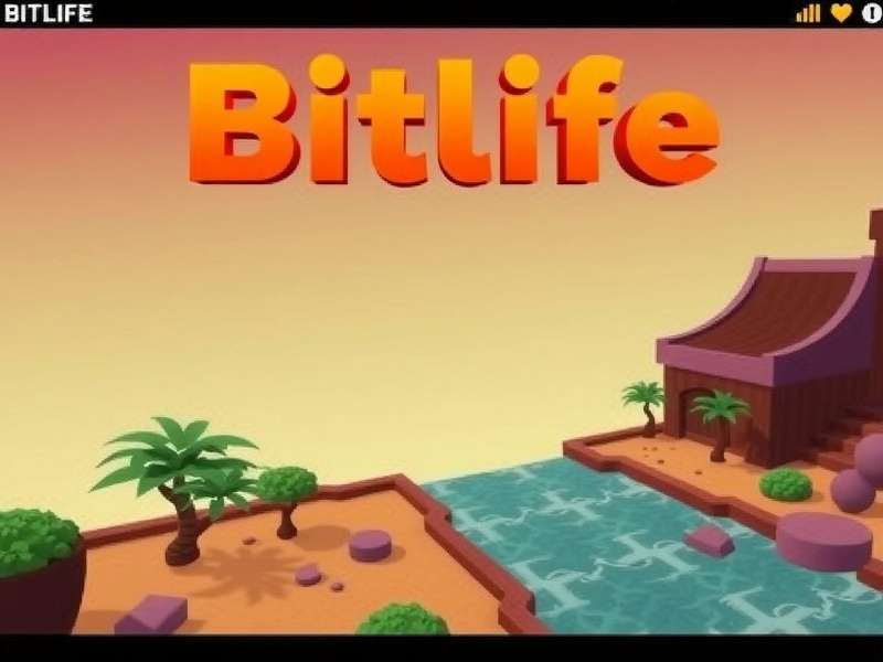 Video editing timeline showing BitLife gameplay with audio tracks and annotations