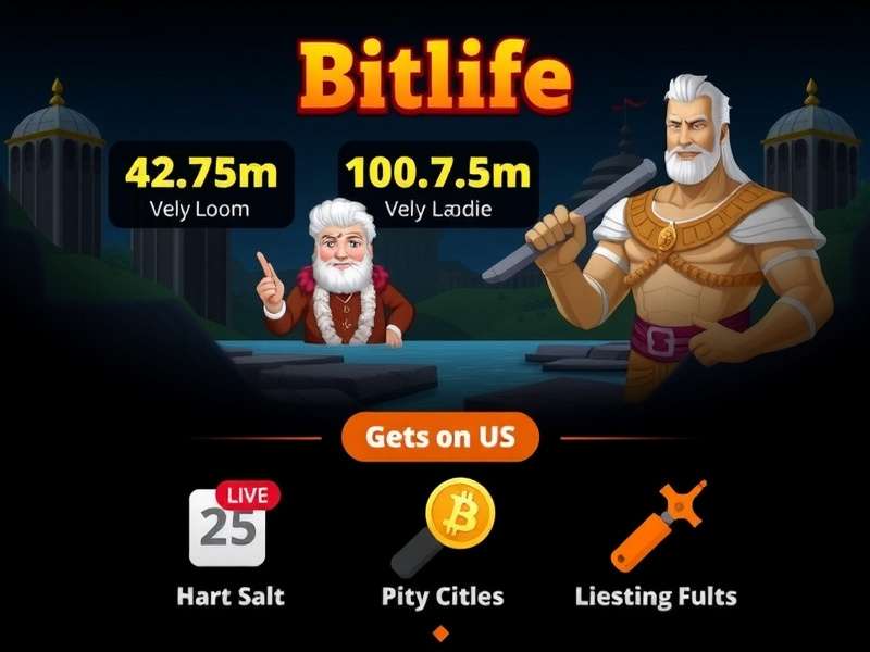 Bitlife game character creation and life simulation on smartphone screen