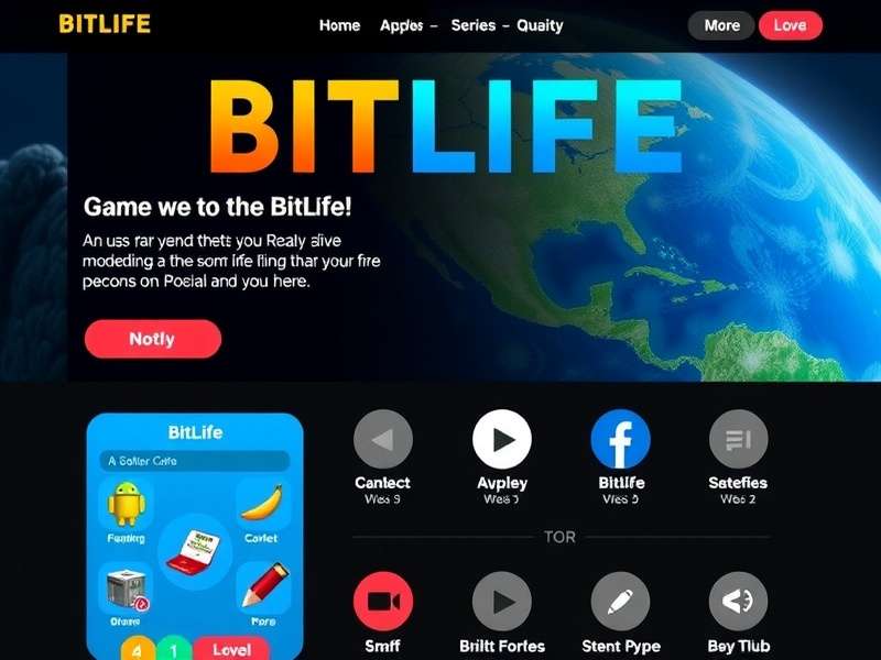 BitLife game life simulation on smartphone screen with vibrant interface