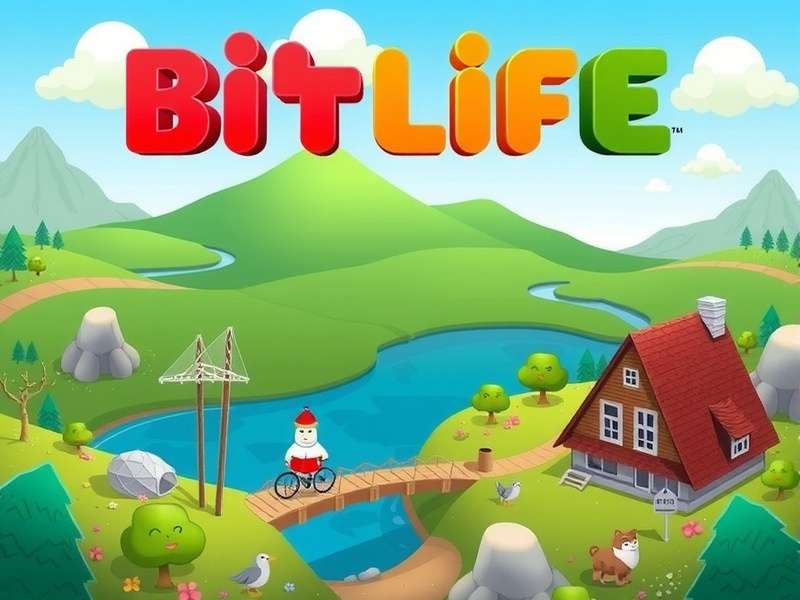BitLife game interface showing character stats, decisions, and life events