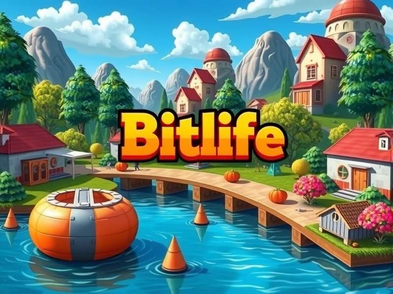 BitLife PC game interface showing life simulation on a laptop screen with character stats and decisions
